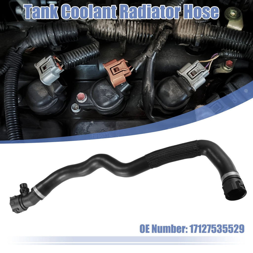 Heater Hose Radiator Expansion Tank Pipe for BMW G01 (2018–2023) No.17127535529 Black