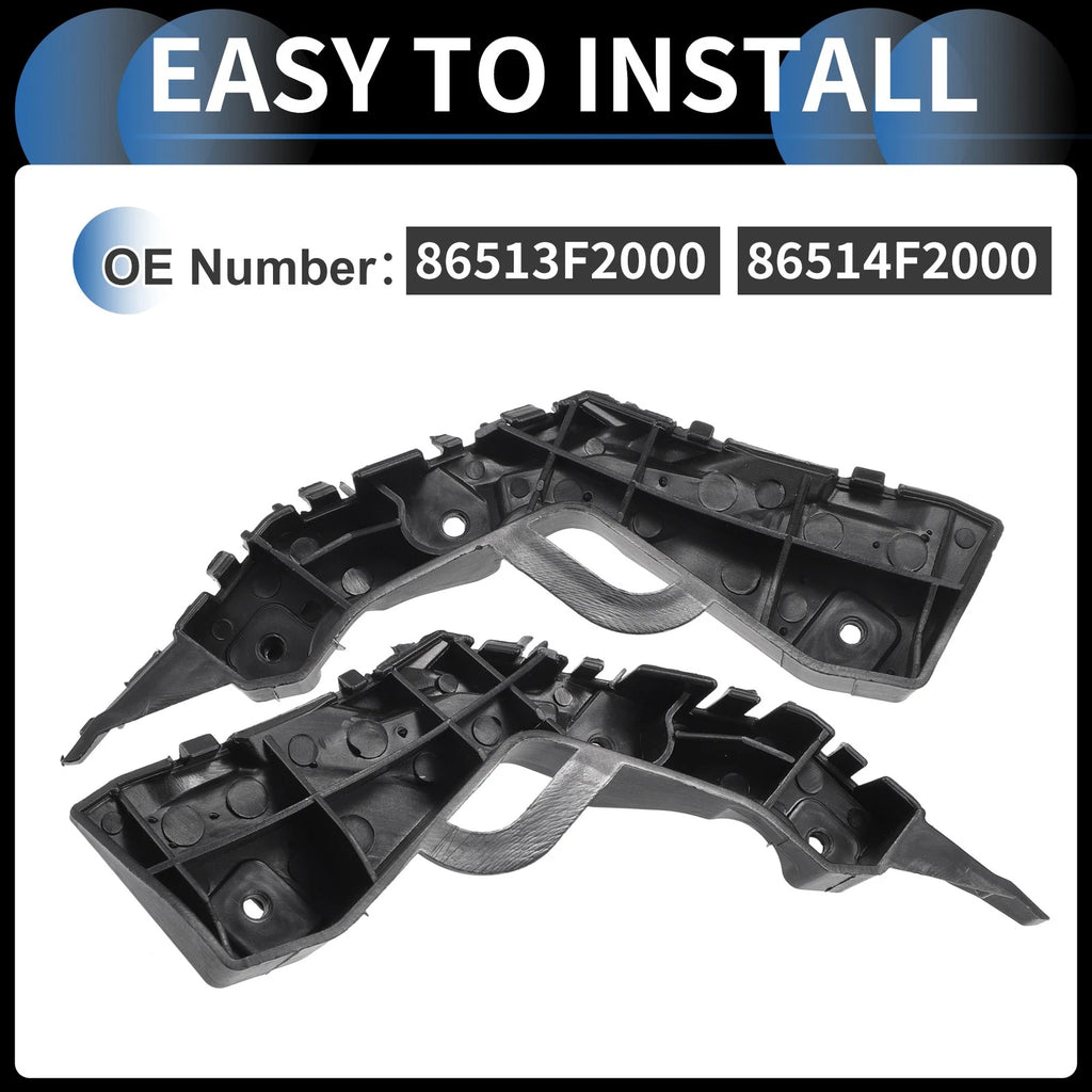 1 Pair Front Bumper Retainer Bracket No. 86513F2000 for Hyundai Elantra (2017–2018)