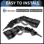 1 Pair Front Bumper Retainer Bracket No. 86513F2000 for Hyundai Elantra (2017–2018)
