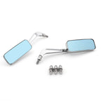 Set of 2 Universal 8mm 10mm Motorcycle Rearview Side Mirrors for Honda Kawasaki