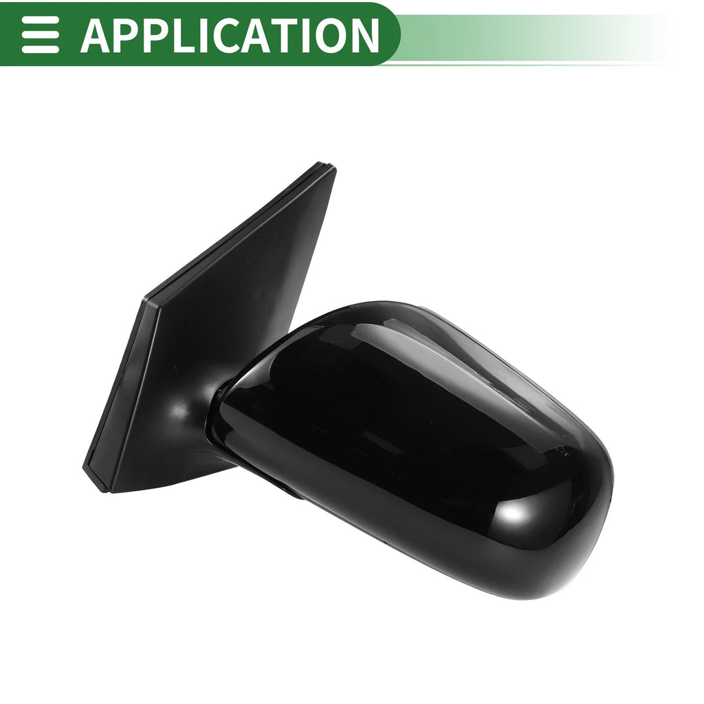 Left Side Door Mirror for Toyota Corolla (2009–2013) Manual Folding Gloss Black