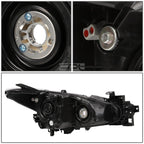 Pair Chrome Housing Amber Corner Projector Headlights for Mazda 3 (2014–2016)