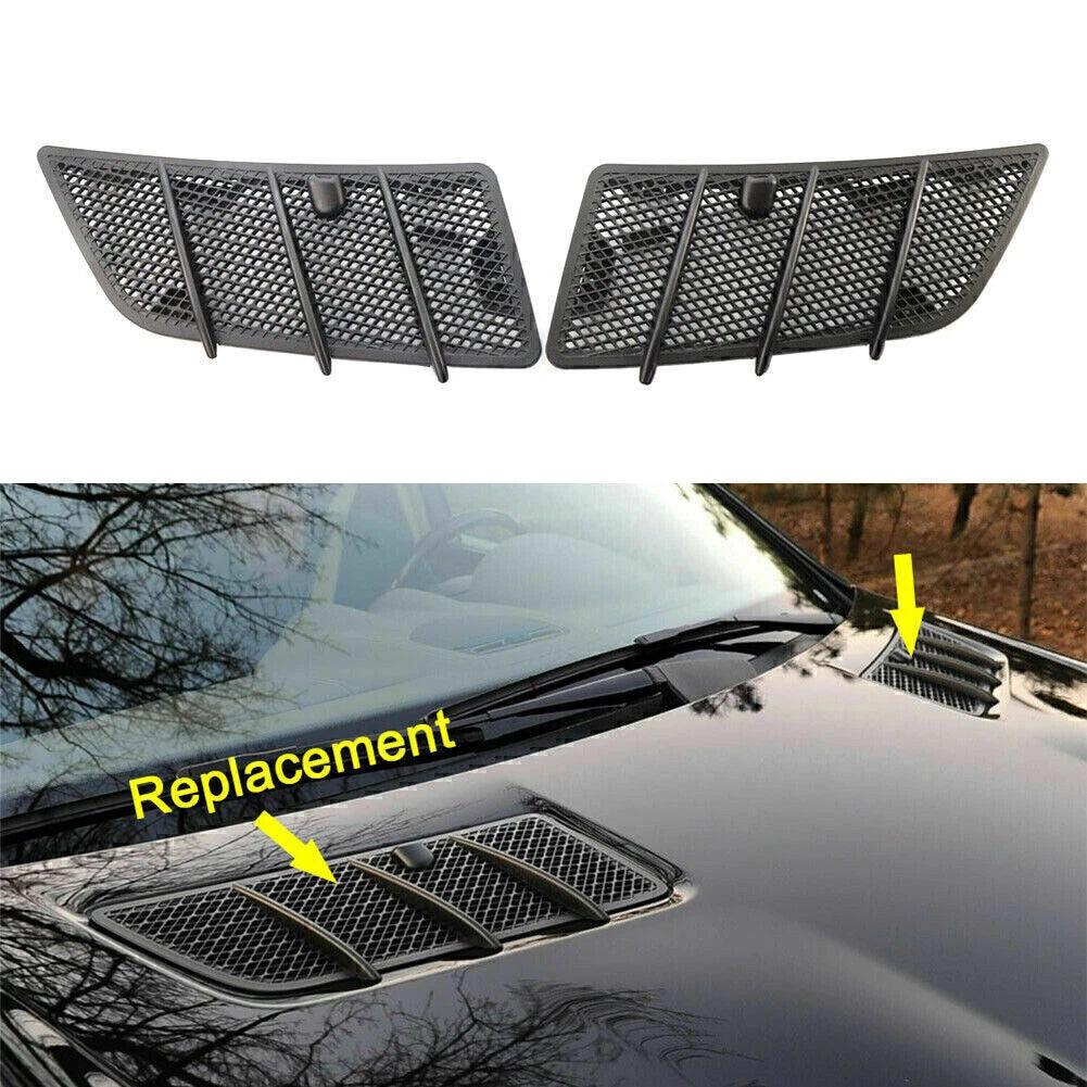 2X Hood Air Vent Grille Cover for Benz W164 GL350 GL450 ML350 ML450 (2008–2011)