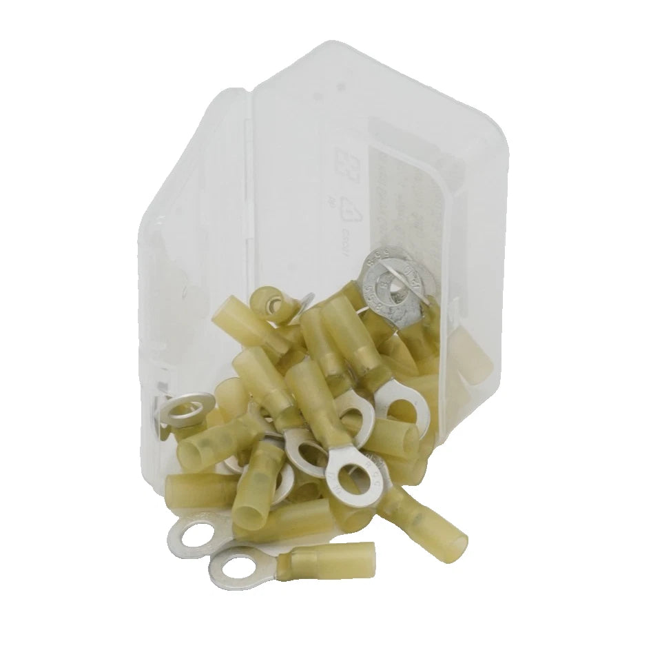 30-Pack Heat Shrink Ring Terminal #8 12-10 AWG