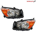 Set of 2 Headlights for Toyota RAV4 Sport (2009–2012) Black Housing