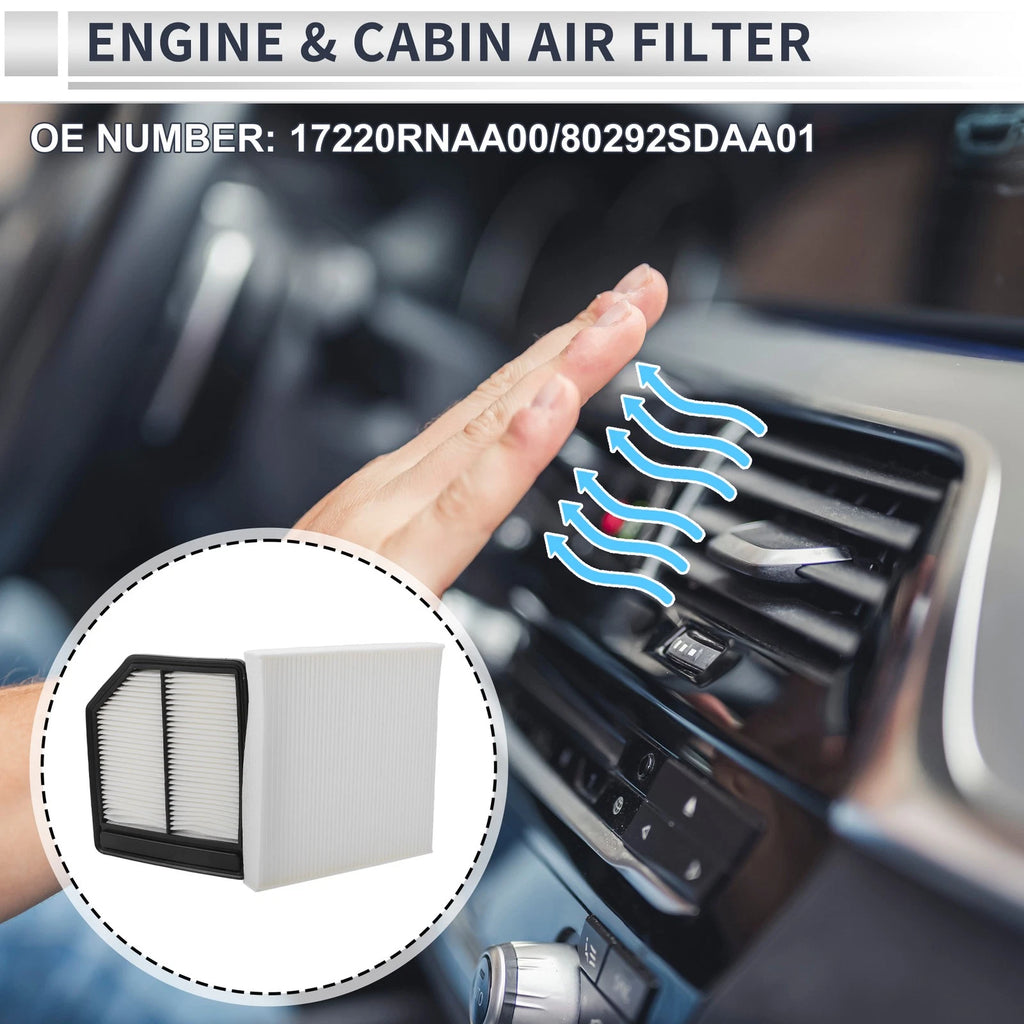 Engine Cabin Air Filter Combo No.17220RNAA00 for Honda Civic 1.8L (2006–2011)