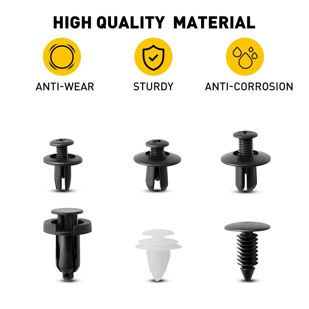 100pcs Bumper Retainer Fasteners Clips for Universal Applications