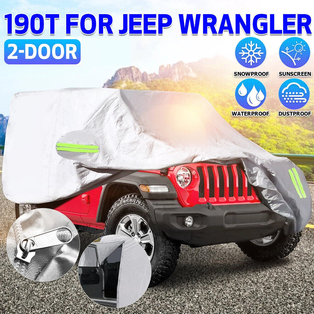 All Weather Waterproof Car Cover for Jeep Wrangler 2 Door (1987–2019)