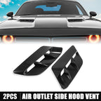 2pcs Hood Air Vent Cover Carbon Fiber for Dodge Challenger (2015–2020) 782685122597