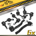 Set of 6 Sway Bar & Tie Rod Ends for Nissan Pathfinder (2005–2012)