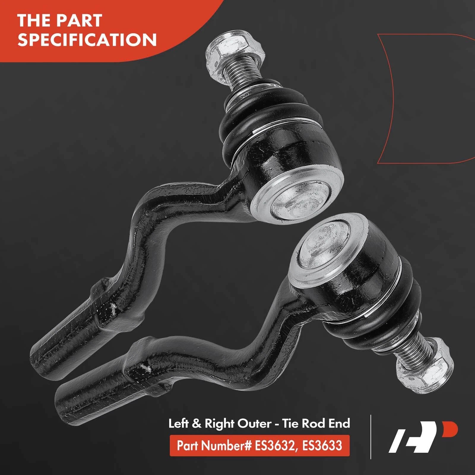 2X Outer Tie Rod End for Mercedes-Benz E-Class (1996-2009)