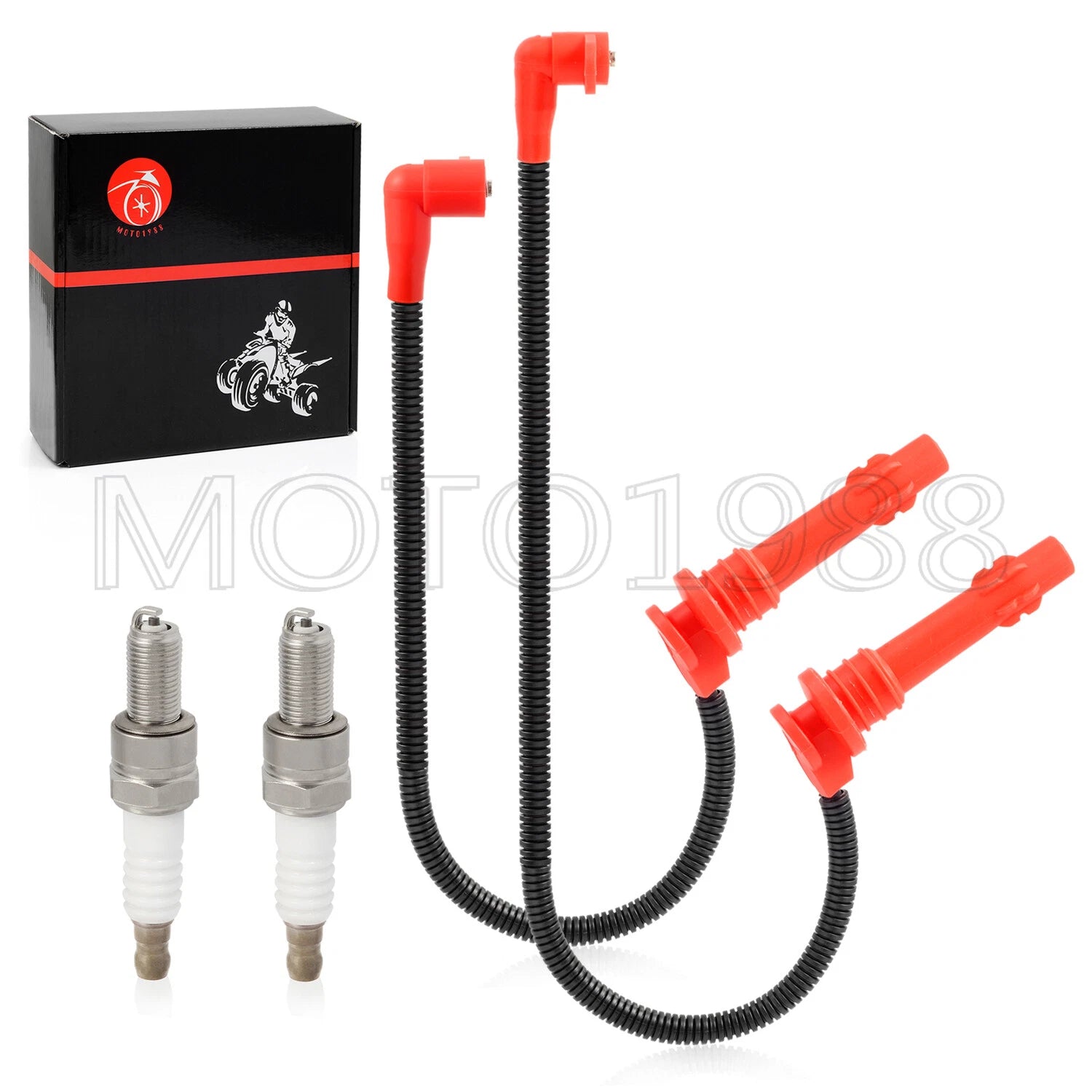 Spark Plug & Ignition Coil Cap w/ Wire for Polaris Ranger XP Crew 900 1000 (2013–2021)