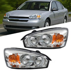 Headlight Assembly Set for Chevy Malibu (2004–2008) Halogen Left+Right