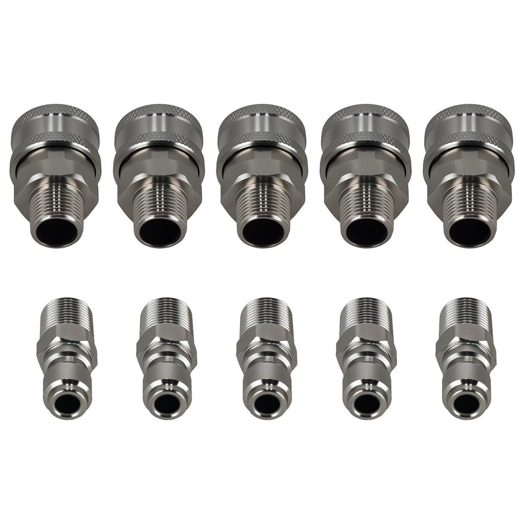 Pressure Washer Quick Connect Adapter Set for NPT Stainless Steel (10–3/8)