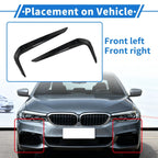 Front Left/Right Bumper Fog Light Covers for BMW 5-Series