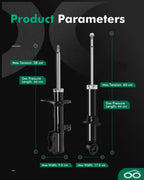 Front Rear Shock & Struts Assembly for Toyota Corolla 2003–2008