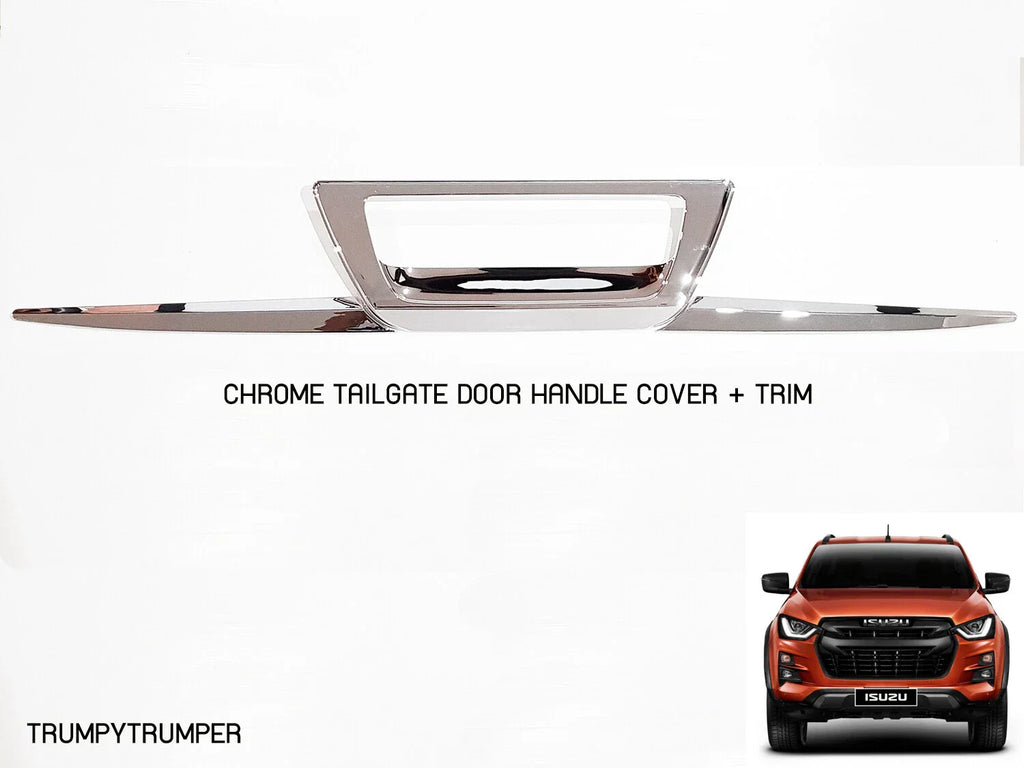 Chrome Tailgate Handle Cover & Trim for Isuzu D-Max Ute (2020-2021)