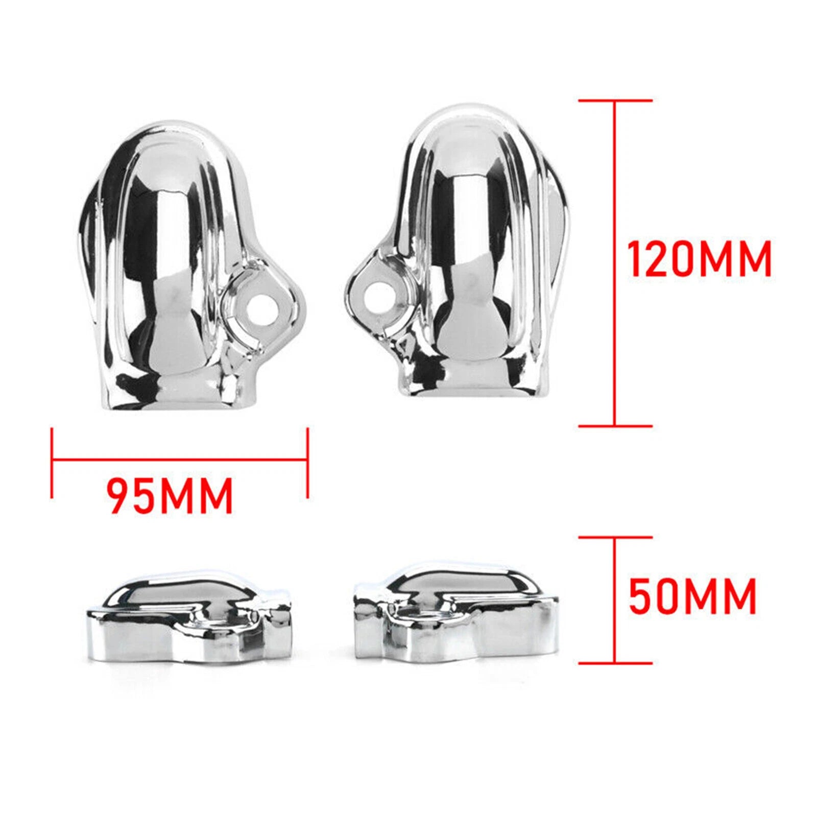 Set of 4 Rear Bar Shield Axle Nut Covers for Harley V-Rod VRSC (2002–2017)