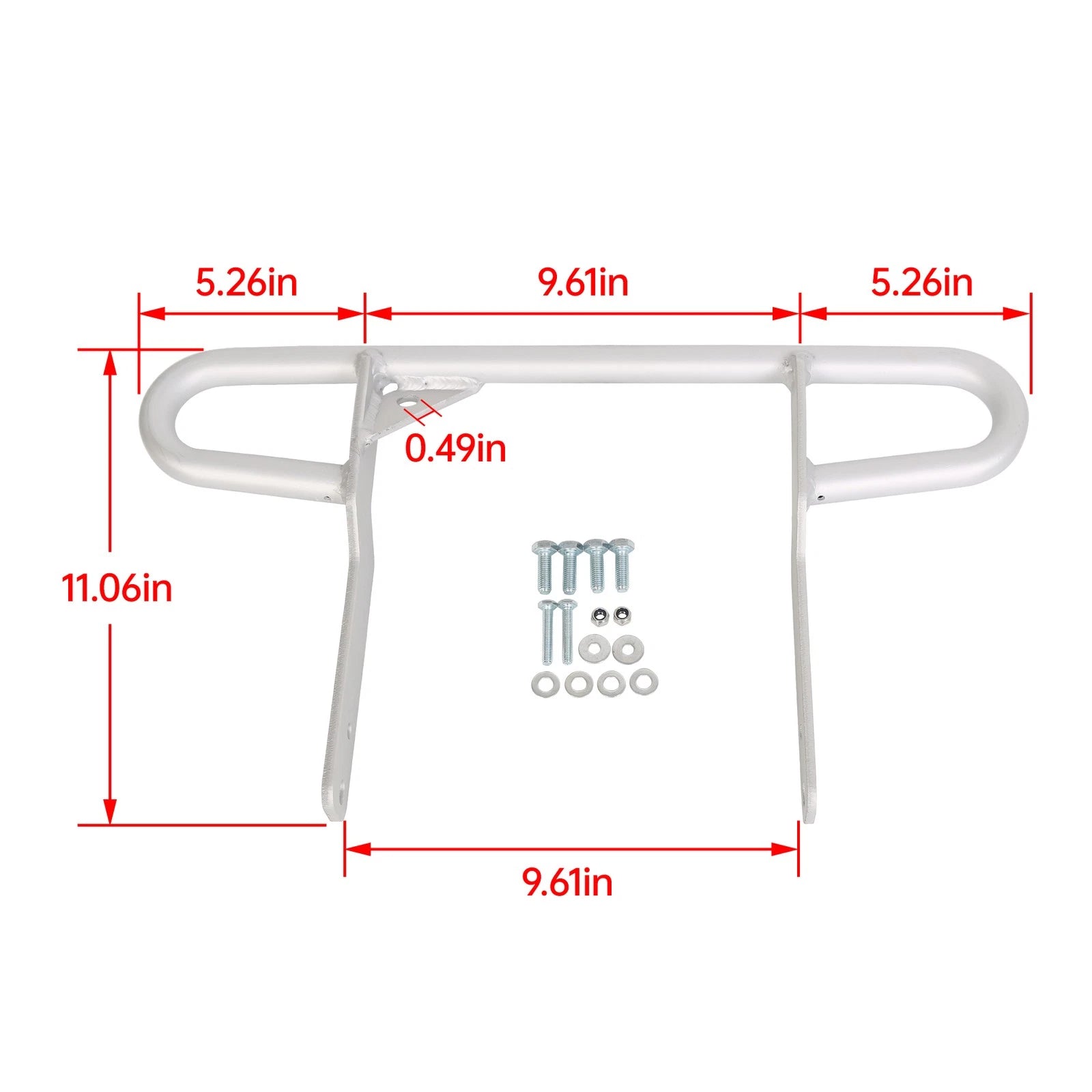 Rear Grab Bar Bumper Bracket for Yamaha Raptor 660/YFZ450 (2001–2009) Silver