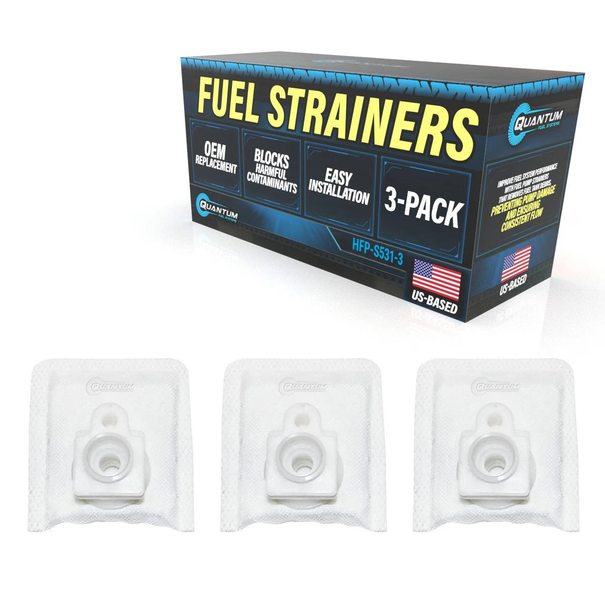Set of 3 Fuel Pump Strainers for Suzuki King Quad 450 500 700 750 #15420-31G00