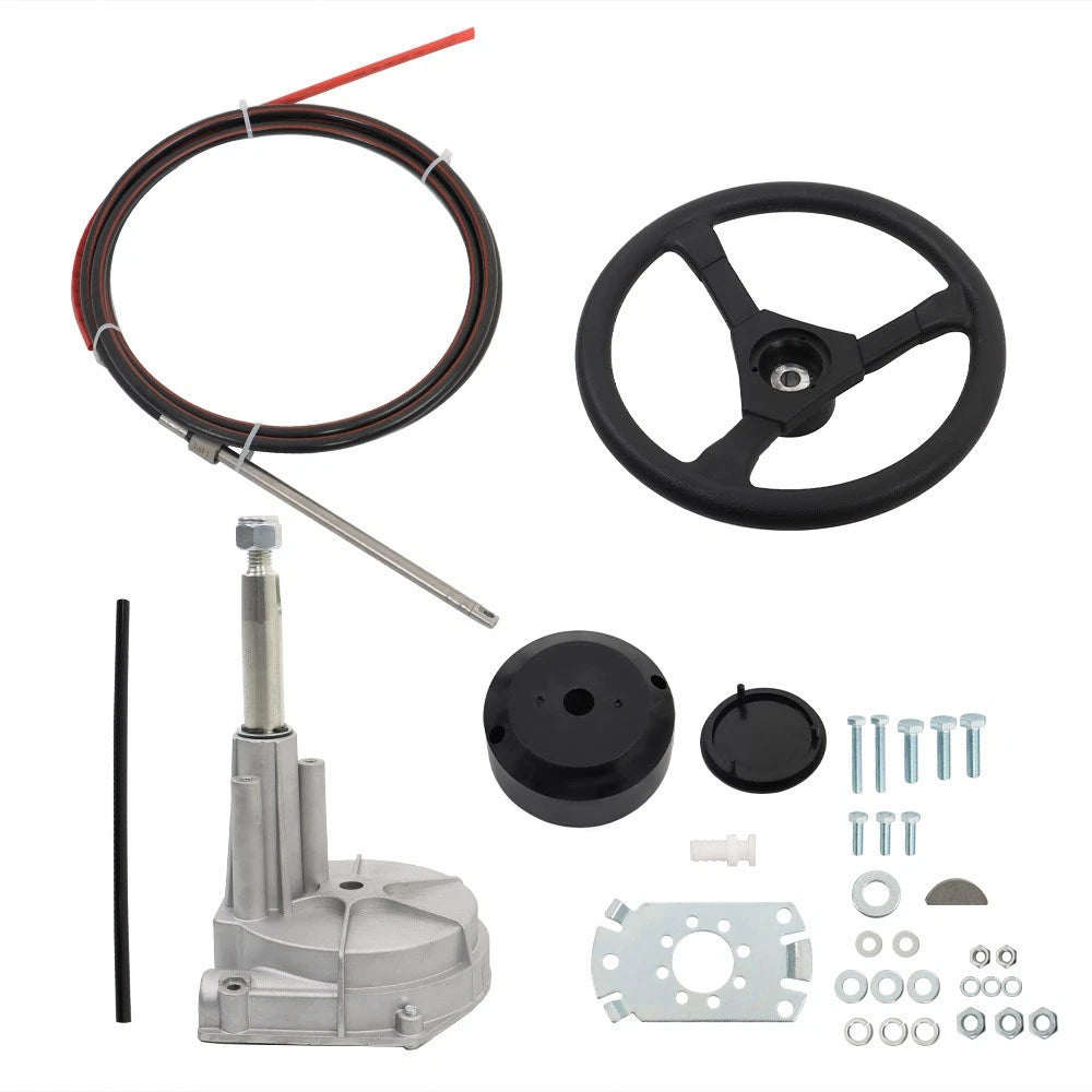 Boat Rotary Steering System Outboard Kit for Marine (14 Feet)