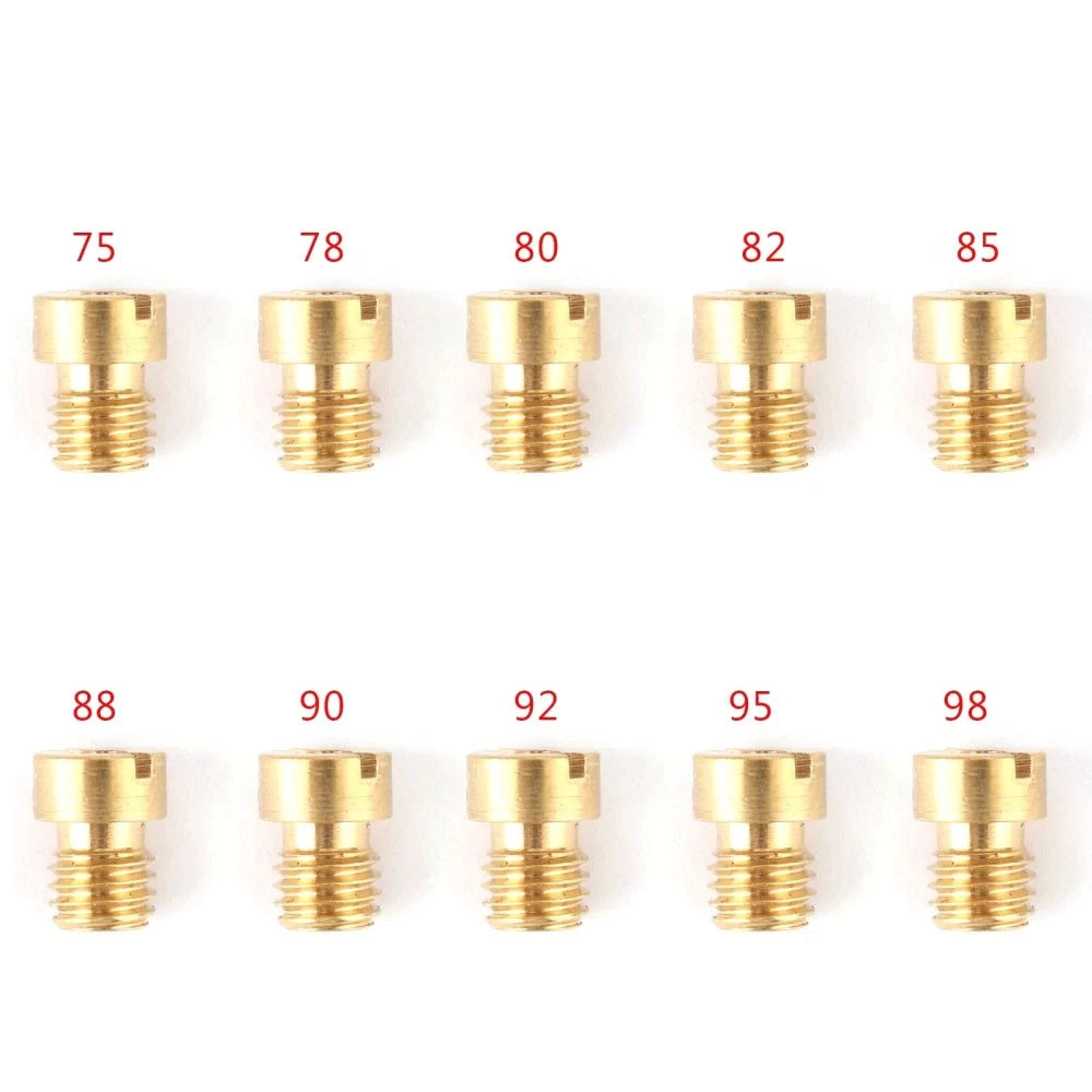 10Pcs 5MM Carburettor Main Jet Nozzle Set M5 for 75-98