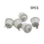 5X Round Rocker ON/OFF Toggle 2 Pin SPST Switch for Car Caravan Boat