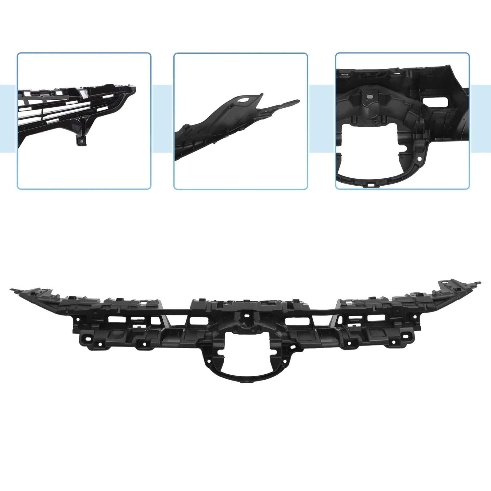 Front Hood Bumper Grille for Toyota RAV4 (2019–2023) Black Silver Tone