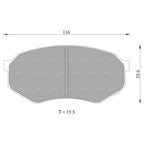 Front Disc Brake Pad Set for Mazda 929 HC HD HE 3.0L 2.0L (1987-1998)