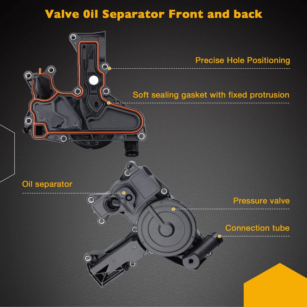 PCV Valve Oil Separator Kit for Audi A3 A4 A5 VW CC (2012-2019)