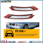 2X Clear Lens Front Bumper Reflectors for BMW 3 Series E90 E91 (2009–2011)