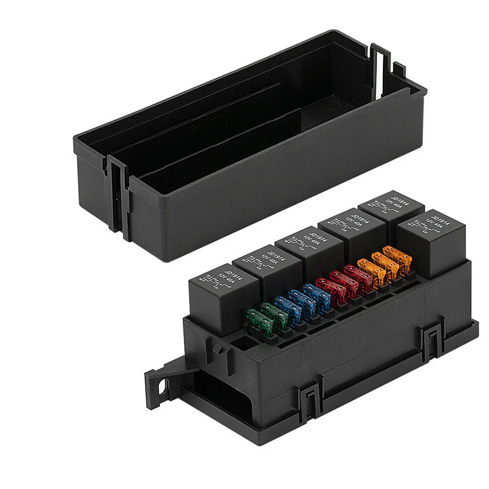 Relay Fuse Box +11 Fuses 5A 10A 15A 20A 25A 30A +6 4Pin 12V 40A Relay Set