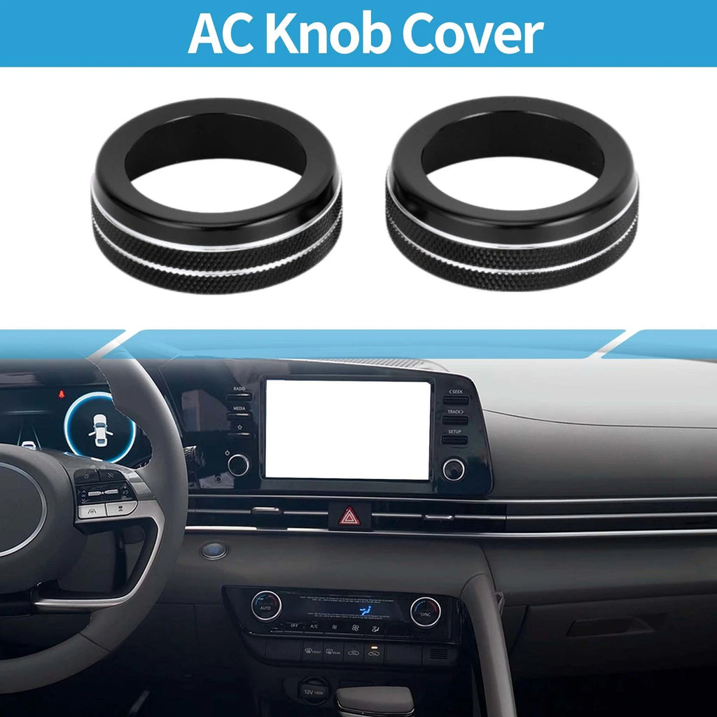2X AC Climate Heater Switch Knob Cover Ring for Hyundai Elantra (2021–2024)