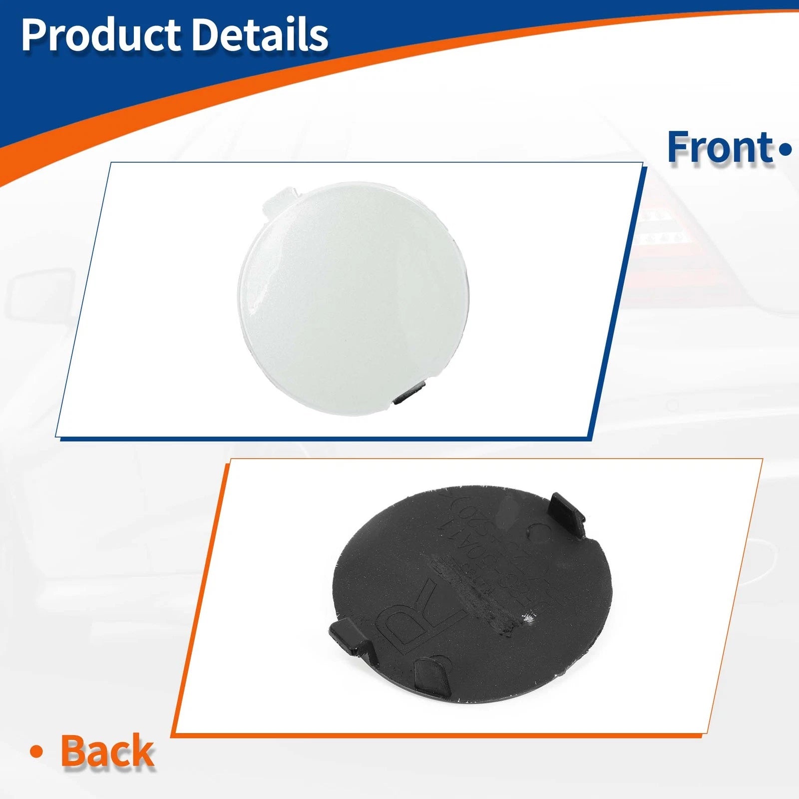 Tow Hook Cover for Mazda CX-3 (2016–2021) No.D10J50A11A Crystal White Pearl