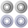Hella Brake Rotors Kit 312mm Front 269mm Rear for Audi A8 Quattro (2000)