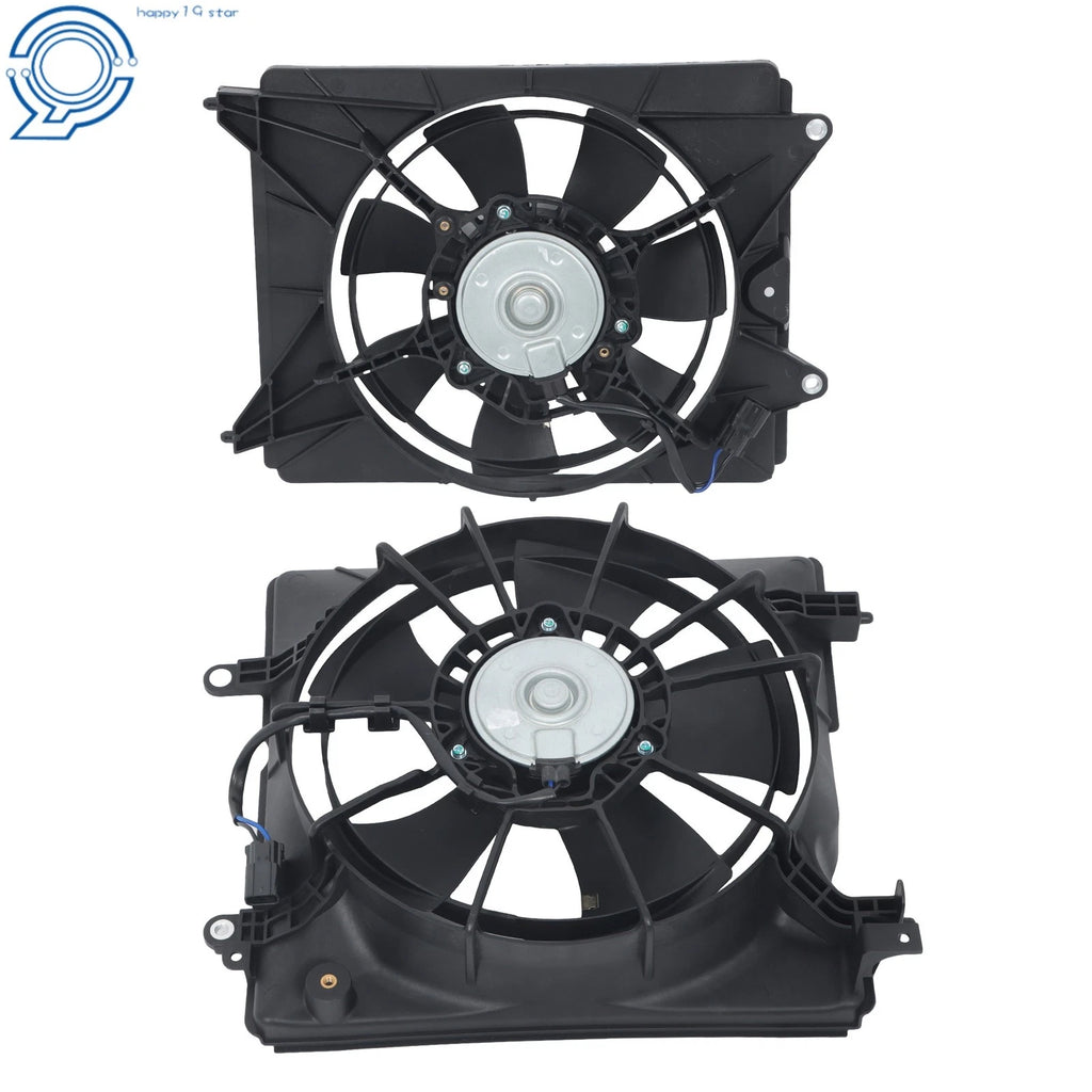 Set of 2 AC Condenser Radiator Cooling Fans for Honda Civic Acura (2012–2017)