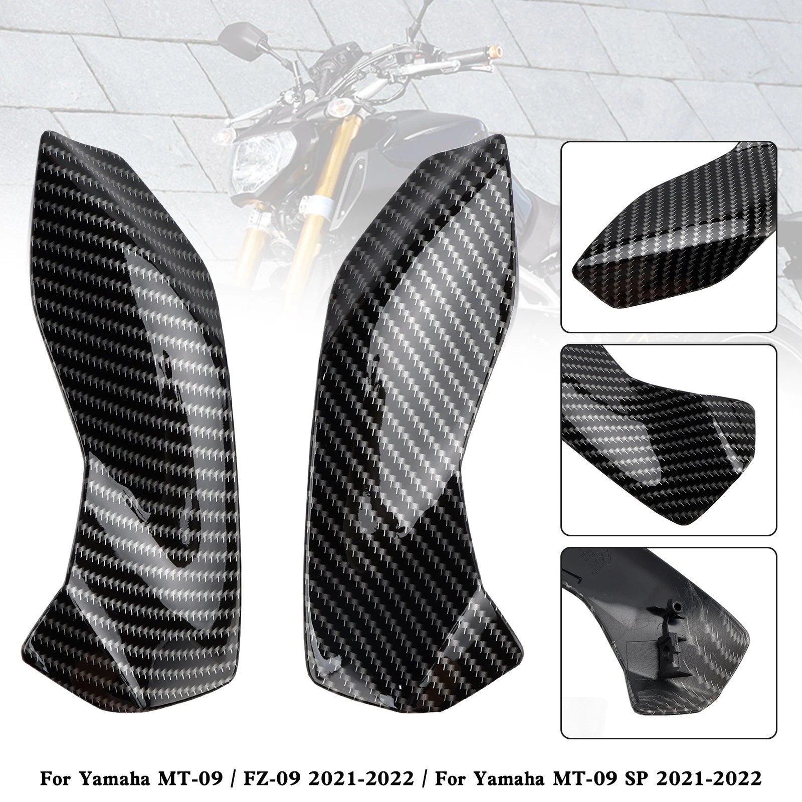 Headlight Fairing Side Panel for Yamaha MT-09 FZ09 MT-09 SP (2021–2022) Carbon