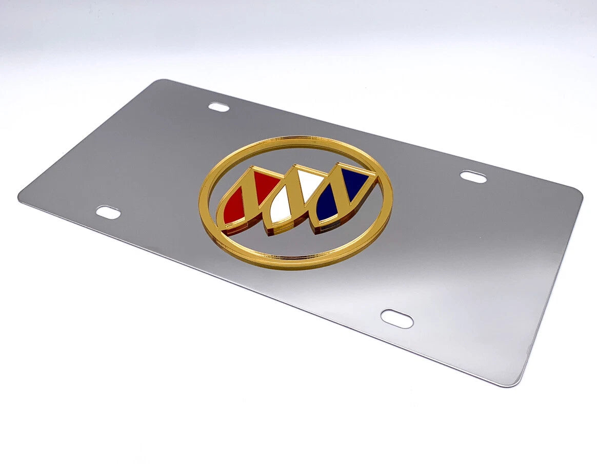 Gold Buick Emblem Mirror License Plate for Buick (2008–2014)