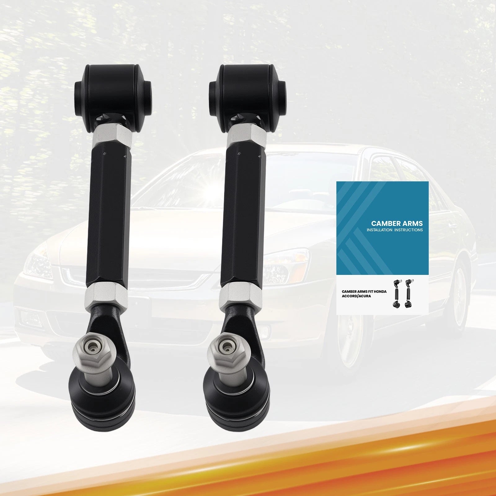 2X Adjustable Rear Camber Arms for Honda Accord (2003–2007)
