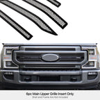 Upper Stainless Black Mesh Grille Insert for Ford F-250 F-350 (2020–2022)