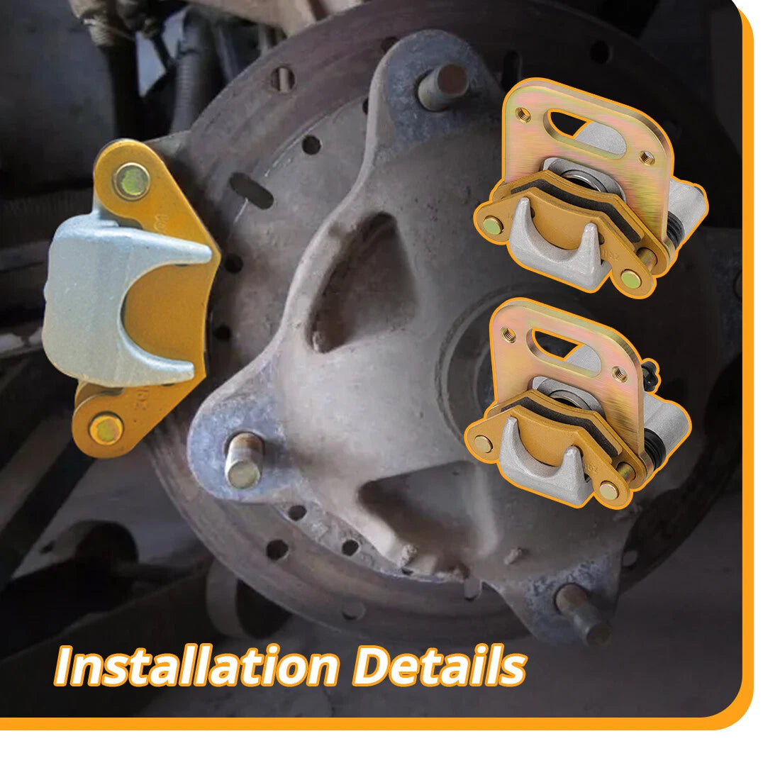Front Brake Calipers w/Pads for Polaris Sportsman 400/400L/500 (1993–1998)