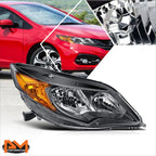 Right Side Headlight Lamp Chrome/Amber for Honda Civic Coupe (2014–2015)