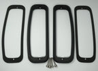 Tail Light Bezels Pair Black Aluminum Replacement for Ford Bronco (1964–1977)