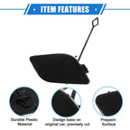 Bumper Tow Hook Eye Hole Cover for Mercedes-Benz R350 (2011-2012) Black