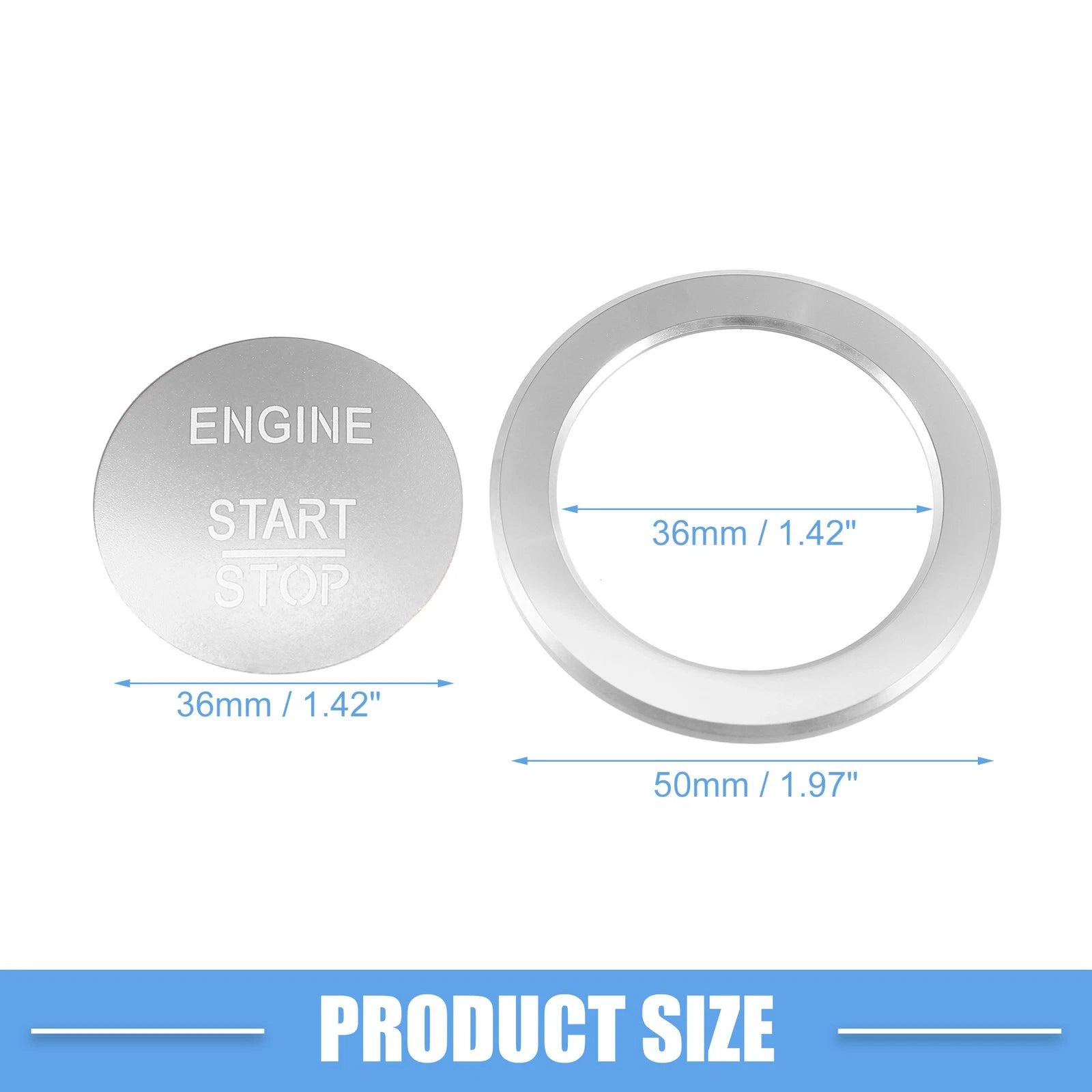 Engine Start Stop Button Cover Sticker for Mercedes-Benz B C GLC GLA (2015–2023)