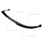 STP-Style Gloss Black Front Bumper Body Kit Spoiler Lip for Optima SX SXL (2016–2018)