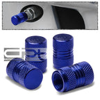 Set of 4 Aluminum Tire Valve Stem Caps for Universal Fit (Blue)
