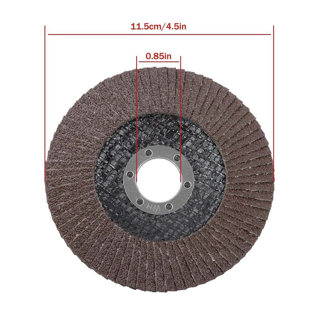 Set of 10 T27 60 Grit Zirconia Flap Discs for Grinding Wheels 4.5”