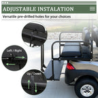 Rear Flip Seat Kit for Club Car DS (2000–2013) w/Grab Bar