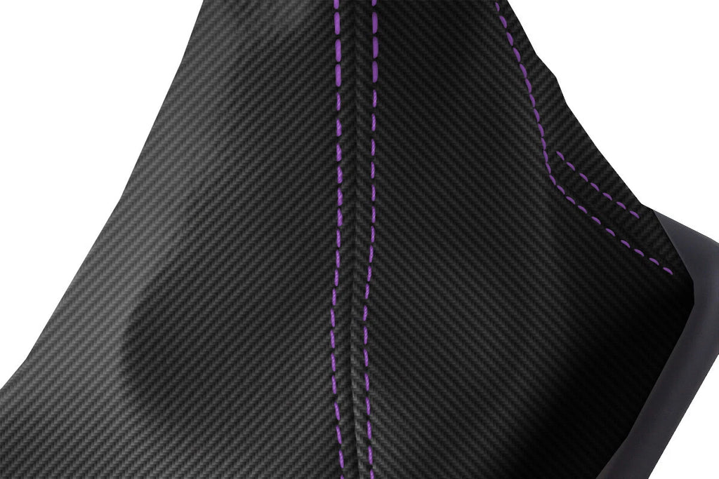 Manual Boot Cover for Nissan Skyline R32 (1989–1993) Carbon Fiber Purple Stitch